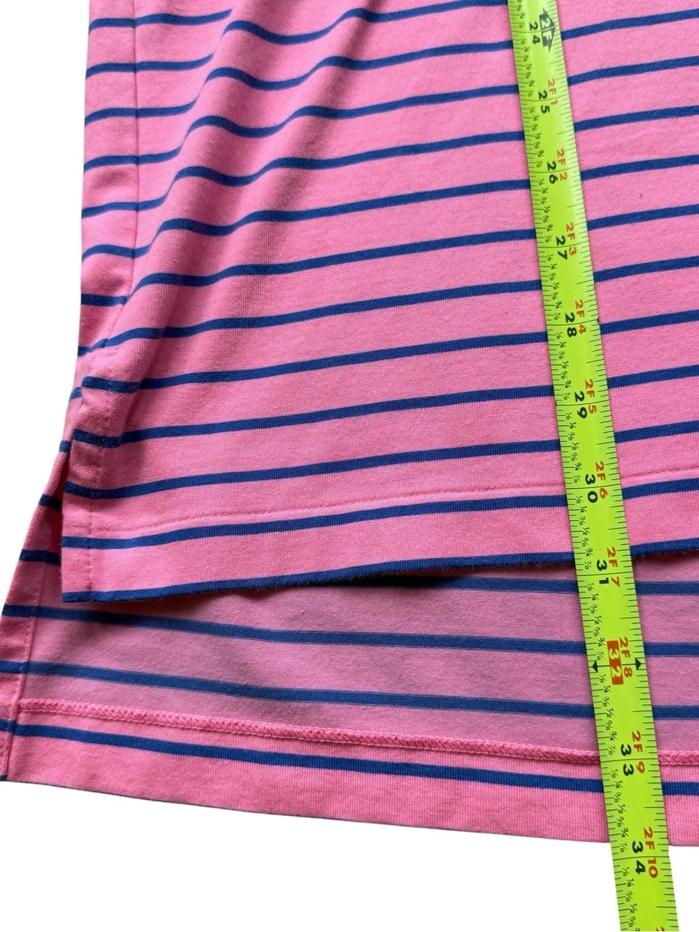 Polo Golf Ralph Lauren Mens Pink Blue Striped Performance Polo Shirt XL Golfcore - Picture 4 of 10
